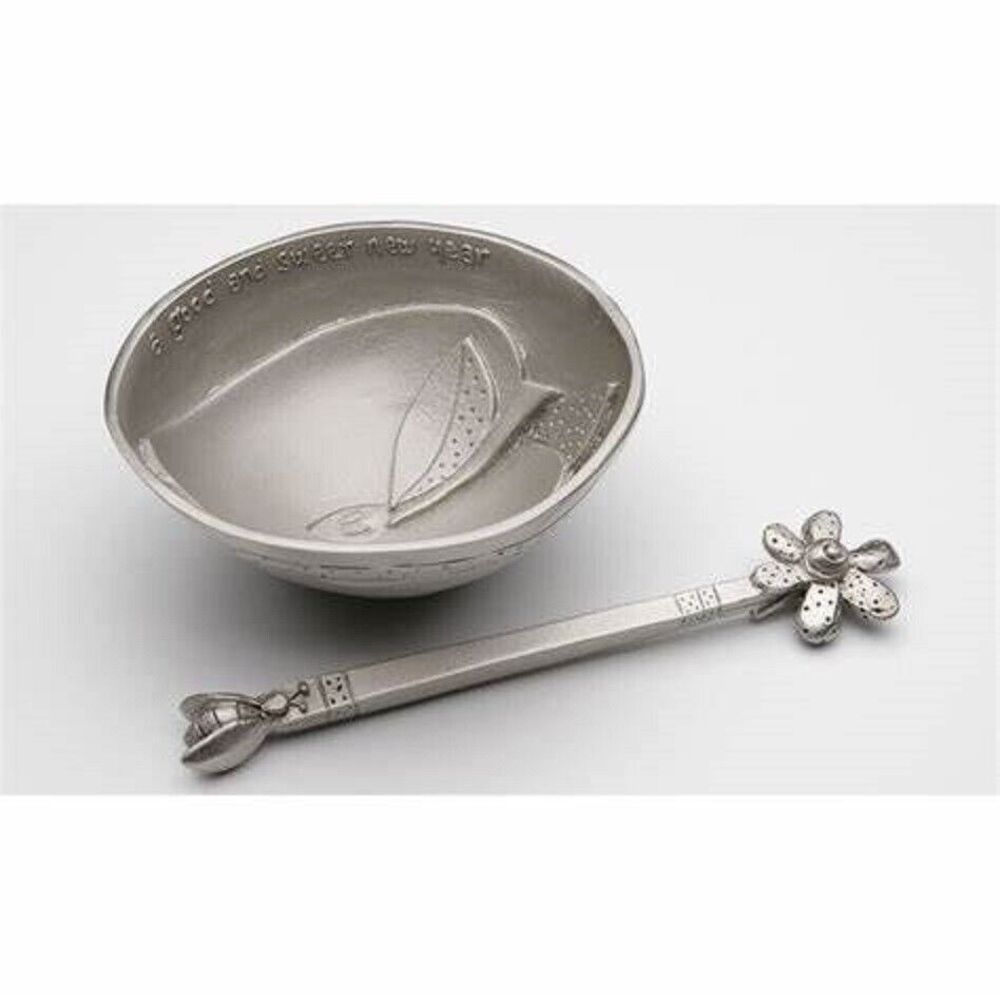 Emily Rosenfeld Pewter Honey Bowl & Dipper